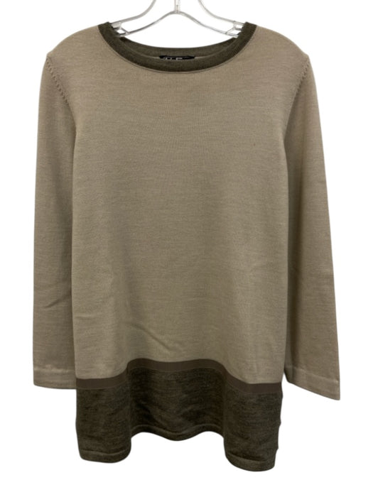 Ferragamo Size Est Size L Beige Wool Long Sleeve Knit Vintage Sweater Beige / Est Size L