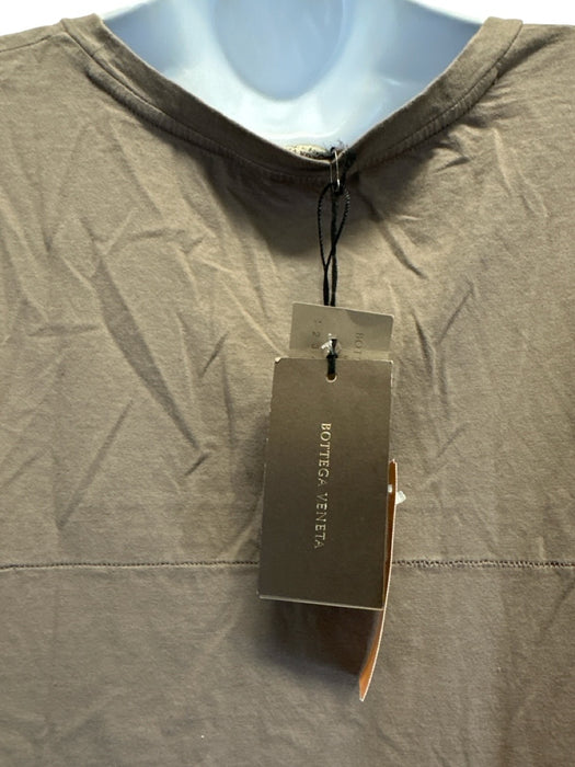 Bottega Veneta Size 52 Taupe Brown Cotton Blend Short Sleeve T-Shirt Dress Dress Taupe Brown / 52
