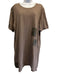 Bottega Veneta Size 52 Taupe Brown Cotton Blend Short Sleeve T-Shirt Dress Dress Taupe Brown / 52