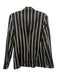 Stella McCartney Size 40 Black & Beige Print Wool Blend Stripe 1 Button Blazer Black & Beige Print / 40
