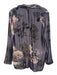 Johnny Was Size Small Purple Print Velvet Floral 1 Button Jacket Jacket Purple Print / Small