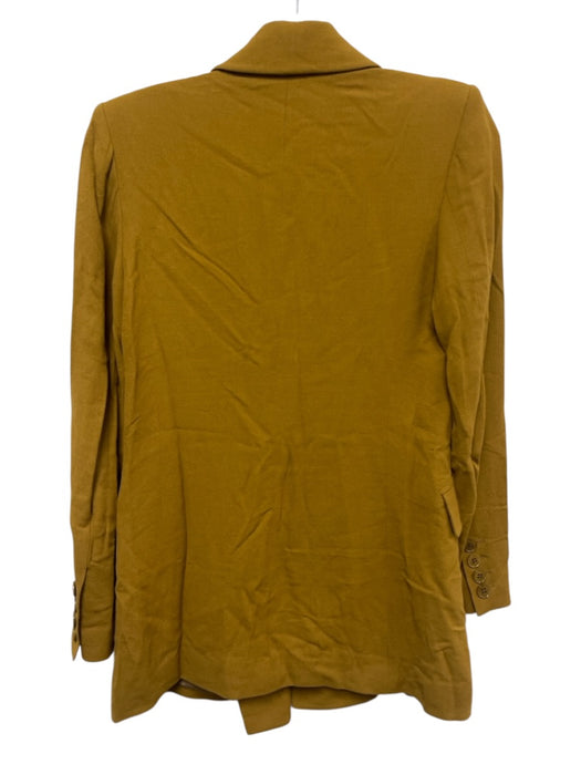 Sonia Rykiel Size 36 Olive Brown Viscose Blend Double Breast Long Sleeve Jacket Olive Brown / 36