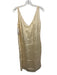 AMEN Size 44 Cream Viscose Sleeveless Slip Dress Cream / 44