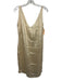 AMEN Size 44 Cream Viscose Sleeveless Slip Dress Cream / 44