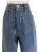 Moschino Jeans Size S/6 Blue Cotton Blend Denim Sequin Vintage Pant Set Blue / S/6