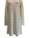 Missoni Size 42 Ivory Wool Blend Long Sleeve Chevron Dress Ivory / 42