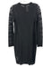 M Missoni Size 42 Black Viscose Blend Long Sleeve Holes Dress Black / 42
