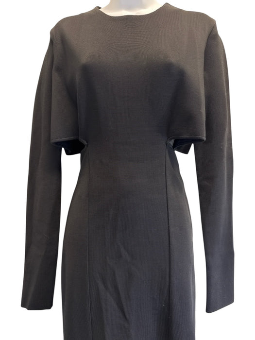 Givenchy Size Medium Black Viscose Blend Cut Out Long Sleeve Back Zip Dress Black / Medium