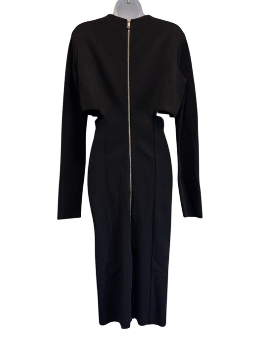 Givenchy Size Medium Black Viscose Blend Cut Out Long Sleeve Back Zip Dress Black / Medium