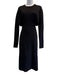 Givenchy Size Medium Black Viscose Blend Cut Out Long Sleeve Back Zip Dress Black / Medium