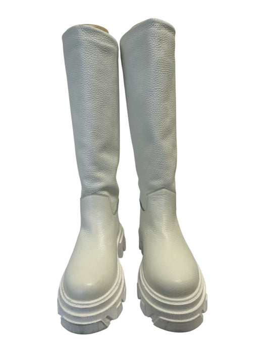GIA X Pernille Teisbaek Shoe Size 38 White Leather Rubber Sole Knee High Boots White / 38