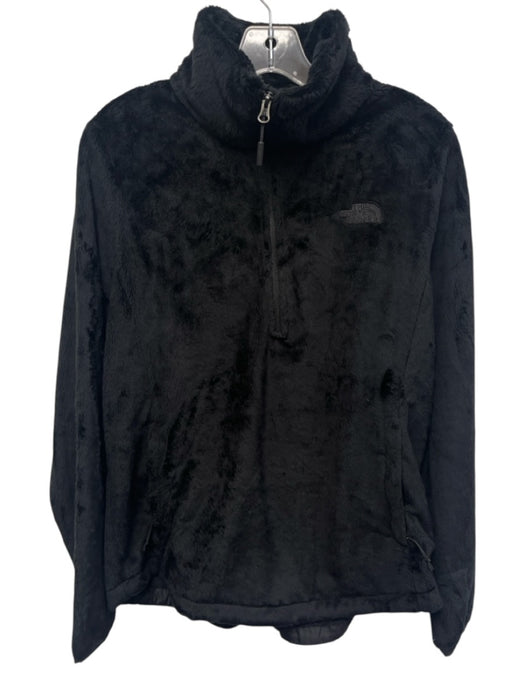 The North Face Size L Black Polyester 1/2 Zip Fuzzy high neck Athleisure Jacket Black / L