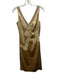 Papell Boutique Size 4 Beige Yellow Acetate Blend Satin Beaded & Sequined Dress Beige Yellow / 4
