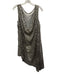 Halpern Size 42 Gold & Silver Polyester Fully Sequined Sleeveless Dress Gold & Silver / 42