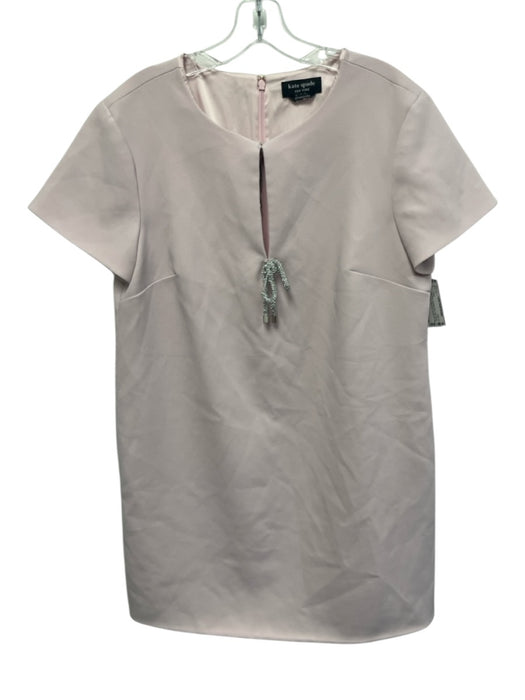 Kate Spade Size 10 Light Pink Polyester Blend Short Sleeve Bow Dress Light Pink / 10