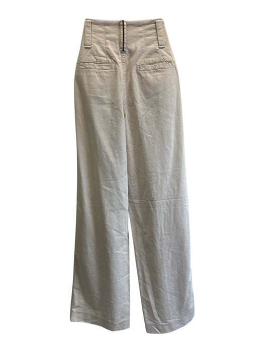 Brunello Cucinelli Size 6 Khaki Beige Cotton Blend High Rise Pintuck Front Pants Khaki Beige / 6