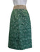 Dolce & Gabbana Size 42 Green & Beige Cotton Blend Metallic Thread Brocade Skirt Green & Beige / 42
