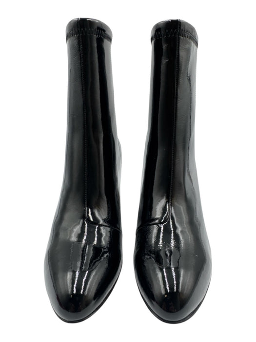 Opening Ceremony Shoe Size 38 Black & Silver Leather Upper Patent Ankle Boots Black & Silver / 38