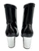 Opening Ceremony Shoe Size 38 Black & Silver Leather Upper Patent Ankle Boots Black & Silver / 38