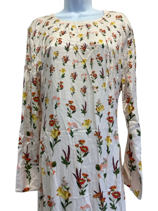 Agua by Agua Bendita Size M Cream Pink & Multi Viscose Blend Floral Dress Cream Pink & Multi / M