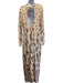 Agua by Agua Bendita Size M Cream Pink & Multi Viscose Blend Floral Dress Cream Pink & Multi / M