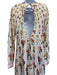 Agua by Agua Bendita Size M Cream Pink & Multi Viscose Blend Floral Dress Cream Pink & Multi / M