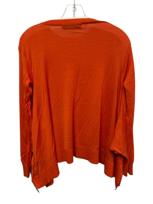 Stella McCartney Size 38 Orange Wool & Silk Knit Ribbed Hem Drape Sweater Orange / 38