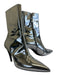Balenciaga Shoe Size 40 Silver Leather Upper Metallic Pointed Toe Side Zip Boots Silver / 40