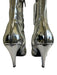 Balenciaga Shoe Size 40 Silver Leather Upper Metallic Pointed Toe Side Zip Boots Silver / 40