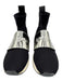 Balmain Shoe Size 36 Black, Silver & White textile upper Metallic Logo Sneakers Black, Silver & White / 36