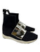 Balmain Shoe Size 36 Black, Silver & White textile upper Metallic Logo Sneakers Black, Silver & White / 36