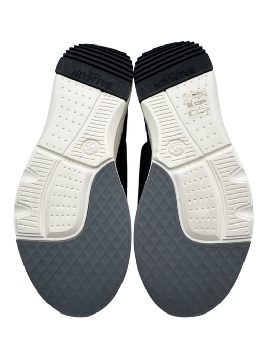Balmain Shoe Size 36 Black, Silver & White textile upper Metallic Logo Sneakers Black, Silver & White / 36