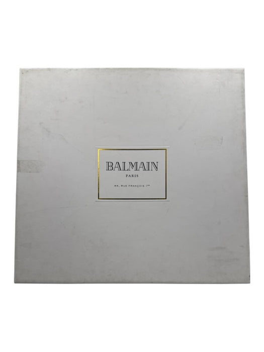 Balmain Shoe Size 36 Black, Silver & White textile upper Metallic Logo Sneakers Black, Silver & White / 36