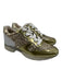 Tod's Shoe Size 34 Gold & White Leather Upper Glitter Round Toe Lace Up Sneakers Gold & White / 34