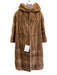Size Est S Light Brown Mink Shawl Collar Hook & Eye Closure Mid Length Coat Light Brown / Est S