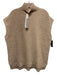 Ganni Size M Beige Wool Blend Turtleneck Sleeveless Sweater Beige / M