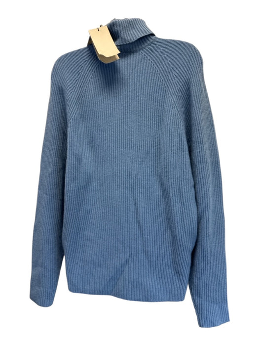 Gabriela Hearst Size S Sky Blue Cashmere Ribbed Knit Turtleneck Sweater Sky Blue / S