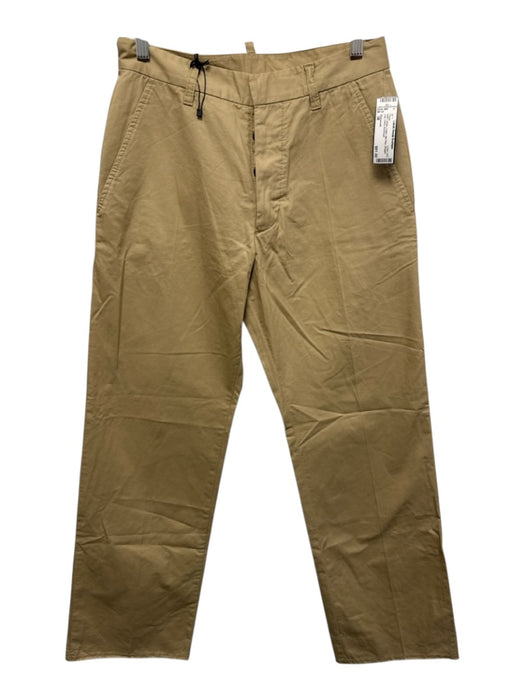 Dsquared2 Size 38 Khaki Cotton Mid Rise Straight Leg Chino Pants Khaki / 38