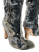 Bottega Veneta Shoe Size 36.5 Blue & Brown textile upper Crushed Velvet Boots Blue & Brown / 36.5