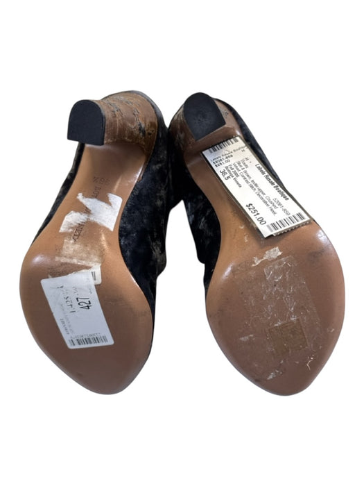 Bottega Veneta Shoe Size 36.5 Blue & Brown textile upper Crushed Velvet Boots Blue & Brown / 36.5