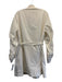 Liviana Conti Size 48 Ivory White Polyester Snap & Zip Coat Ivory White / 48