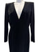 Alex Perry Size 14 Black Polyester Blend Velvet Deep V Back Slit column Gown Black / 14