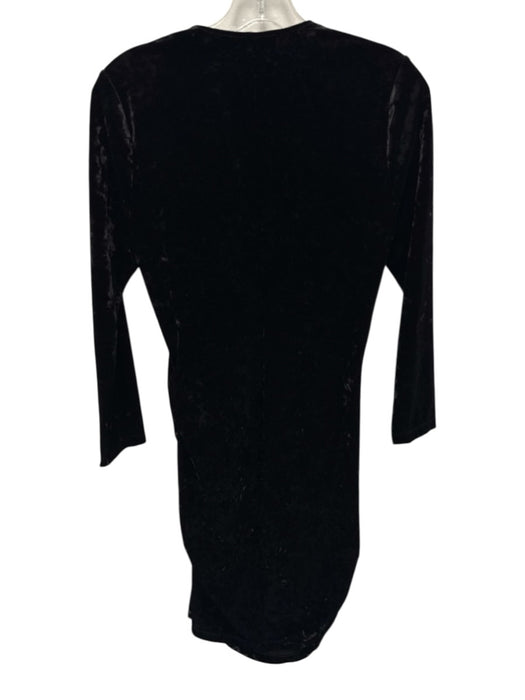 Isabel Marant Size 42 Black Polyester Blend Velvet Gathered Bodice Mini Dress Black / 42