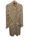 Hanley Mellon Size M Pale Peach Cashmere Pockets Button Down Lapel Midi Dress Pale Peach / M