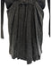 Saint Laurent Size 38 / S Black & Silver Viscose Beaded Plunge Mini Dress Black & Silver / 38 / S