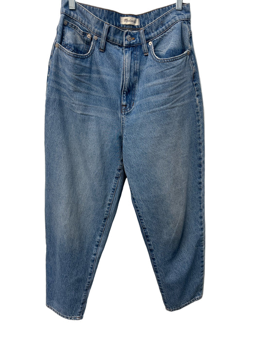 Madewell Size 28 Med Light Wash Cotton Blend 5 Pocket zip fly High Waist Jeans