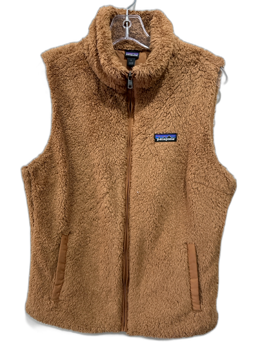 Patagonia Size L Brown Polyester Fleece Zip Up Vest Brown / L
