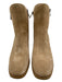 Steve Madden Shoe Size 10 Tan Suede Square Toe Stacked Heel Side Zip Booties Tan / 10