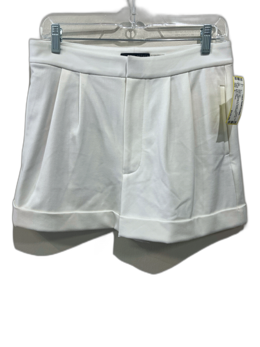Alice + Olivia Size S White Polyester & Viscose Button Up Vest Cuffed Short Set White / S