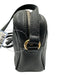 Gucci Black Leather Interlocking GG Zip Top Tassel Detail Crossbody Bag Black